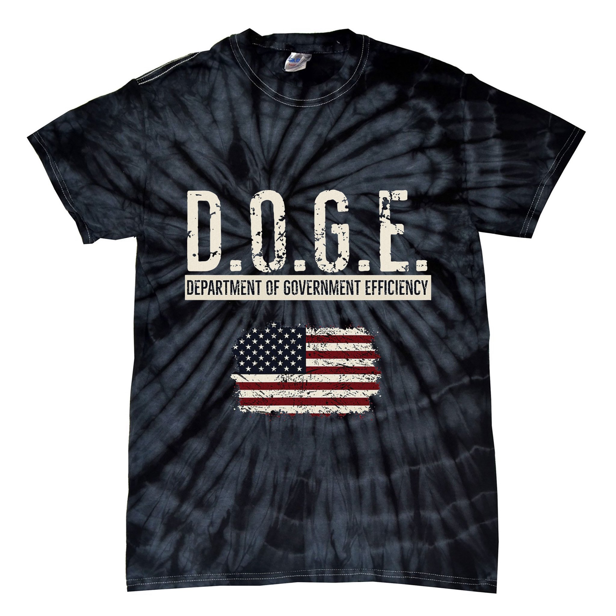 Funny Doge Department Of Government Efficiency . D.O.G.E. Tie-Dye T-Shirt