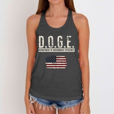 Funny Doge Department Of Government Efficiency . D.O.G.E. Women's Knotted Racerback Tank