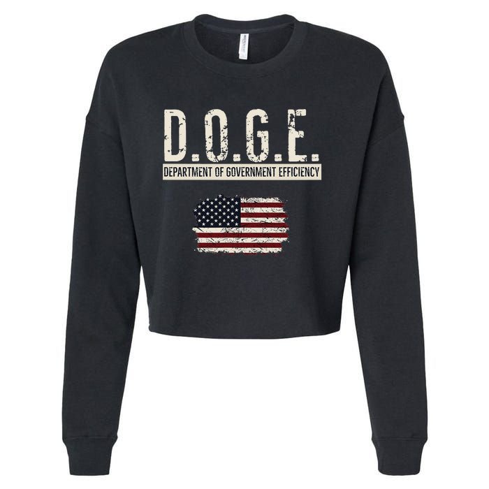 Funny Doge Department Of Government Efficiency . D.O.G.E. Cropped Pullover Crew