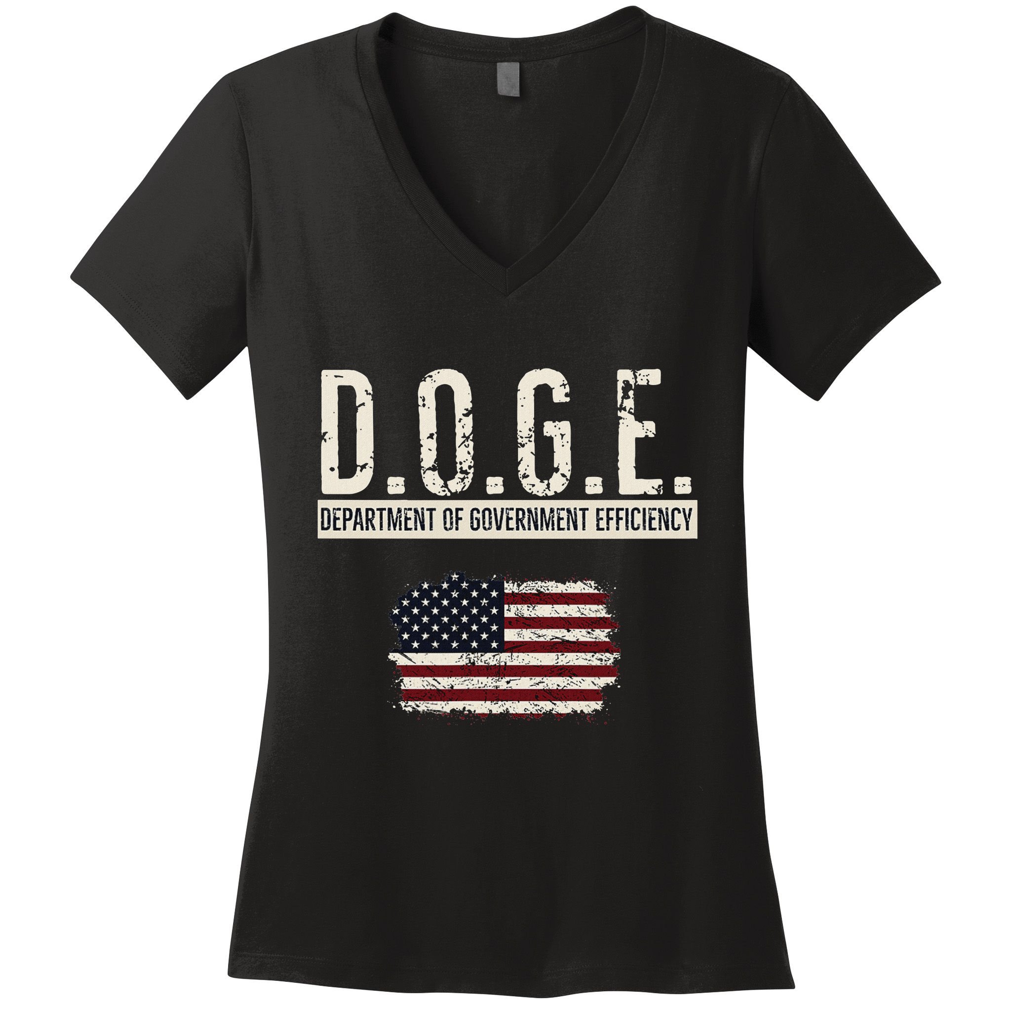 Funny Doge Department Of Government Efficiency . D.O.G.E. Women's V-Neck T-Shirt