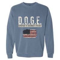 Funny Doge Department Of Government Efficiency . D.O.G.E. Garment-Dyed Sweatshirt