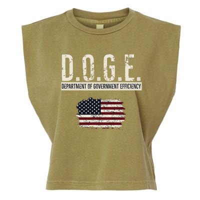 Funny Doge Department Of Government Efficiency . D.O.G.E. Garment-Dyed Women's Muscle Tee