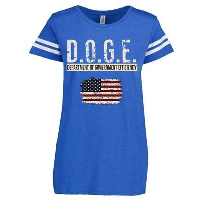 Funny Doge Department Of Government Efficiency . D.O.G.E. Enza Ladies Jersey Football T-Shirt