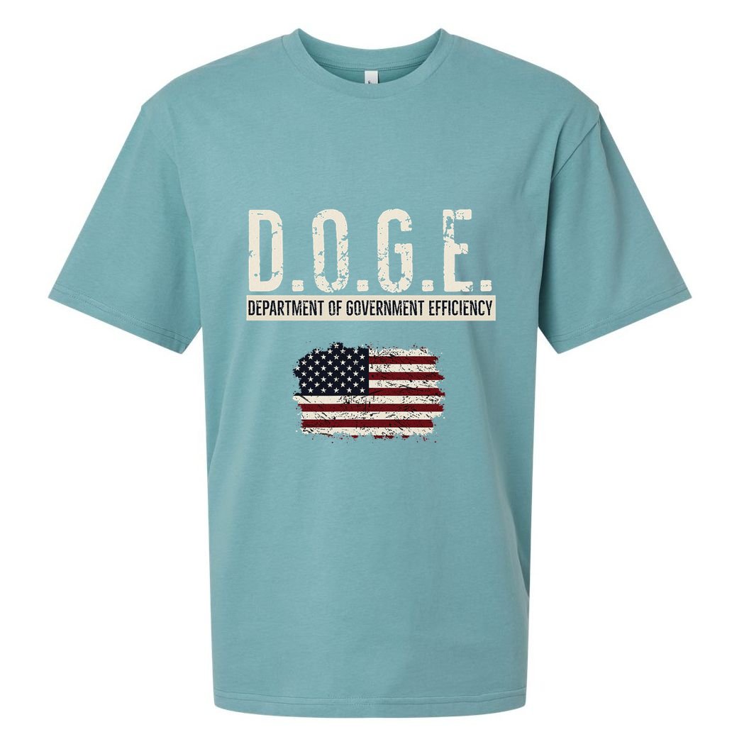 Funny Doge Department Of Government Efficiency . D.O.G.E. Sueded Cloud Jersey T-Shirt
