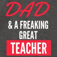 Father's Day Dad & A Freaking Great Teacher Gift School Student Vector Backpack