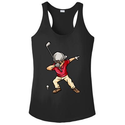 Funny Dab Dance Dabbing Golf Player Golfer Golfing Gift Ladies PosiCharge Competitor Racerback Tank