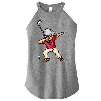 Funny Dab Dance Dabbing Golf Player Golfer Golfing Gift Women’s Perfect Tri Rocker Tank