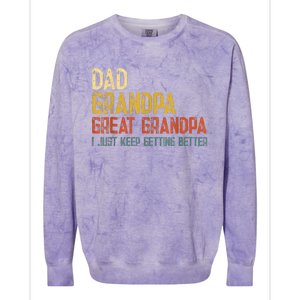 Father's day Dad Grandpa Great Grandpa Colorblast Crewneck Sweatshirt