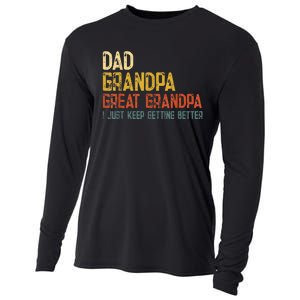 Father's day Dad Grandpa Great Grandpa Cooling Performance Long Sleeve Crew