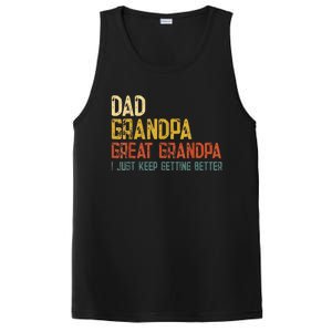 Father's day Dad Grandpa Great Grandpa PosiCharge Competitor Tank