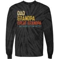 Father's day Dad Grandpa Great Grandpa Tie-Dye Long Sleeve Shirt