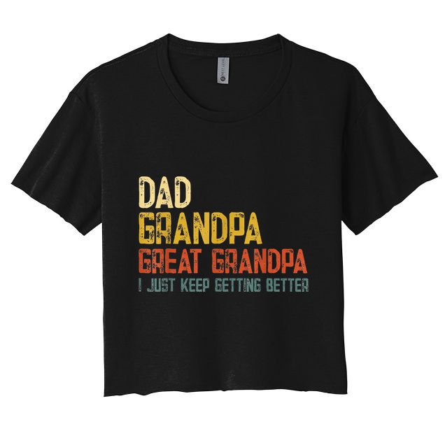 Father's day Dad Grandpa Great Grandpa Crop Top
