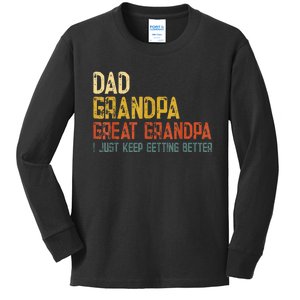 Father's day Dad Grandpa Great Grandpa Kids Long Sleeve Shirt