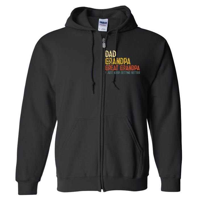 Father's day Dad Grandpa Great Grandpa Full Zip Hoodie