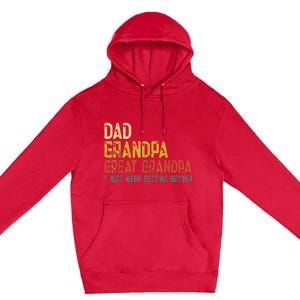 Father's day Dad Grandpa Great Grandpa Premium Pullover Hoodie