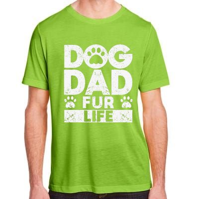 Funny Dog Dad Fur Life Dogs Lover Daddy Fathers Day Animal Lovers Adult ChromaSoft Performance T-Shirt