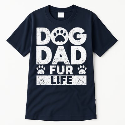 Funny Dog Dad Fur Life Dogs Lover Daddy Fathers Day Animal Lovers Tall T-Shirt