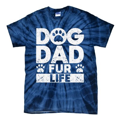 Funny Dog Dad Fur Life Dogs Lover Daddy Fathers Day Animal Lovers Tie-Dye T-Shirt