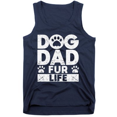 Funny Dog Dad Fur Life Dogs Lover Daddy Fathers Day Animal Lovers Tank Top