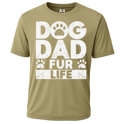 Funny Dog Dad Fur Life Dogs Lover Daddy Fathers Day Animal Lovers Cooling Performance Crew T-Shirt