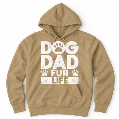 Funny Dog Dad Fur Life Dogs Lover Daddy Fathers Day Animal Lovers Hoodie