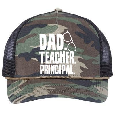 Father's Day Dad Teacher Principal Homeschool Homeschooling Gift Retro Rope Trucker Hat Cap