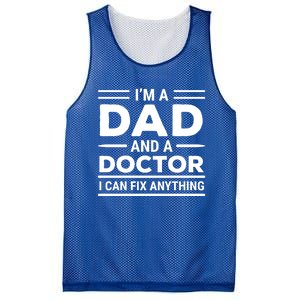 Funny Doctor Dad I Can Fix Anything Father Gift Mesh Reversible Basketball Jersey Tank