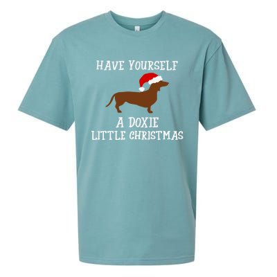 Funny Dachshund Doxie Wiener Dog Christmas Gift Sueded Cloud Jersey T-Shirt