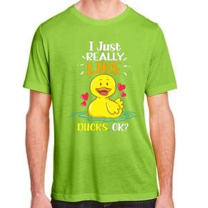 Funny Duck Ducks Rubber Gift Adult ChromaSoft Performance T-Shirt