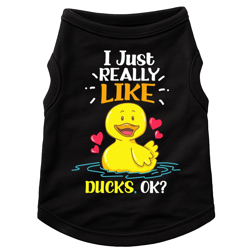 Funny Duck Ducks Rubber Gift Doggie Tank