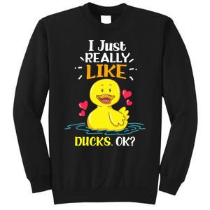 Funny Duck Ducks Rubber Gift Sweatshirt