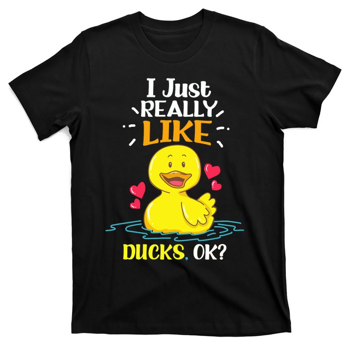 Funny Duck Ducks Rubber Gift T-Shirt