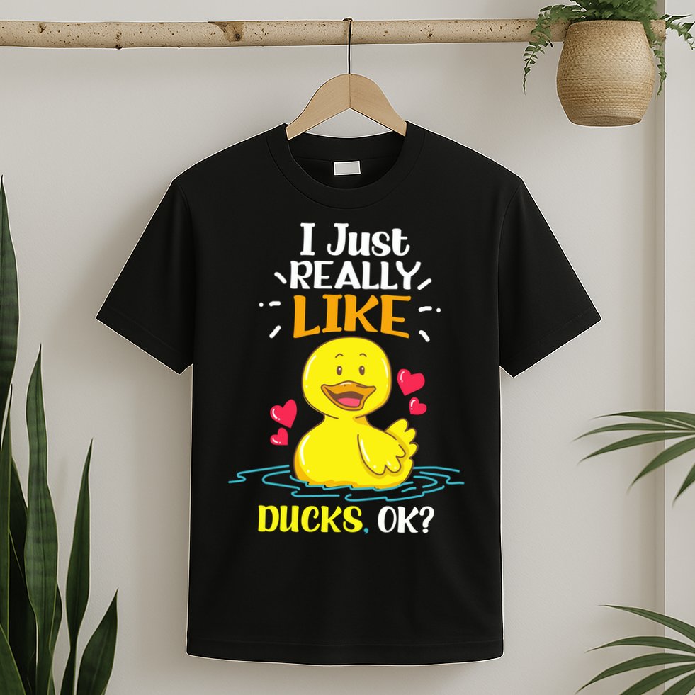 Funny Duck Ducks Rubber Gift T-Shirt