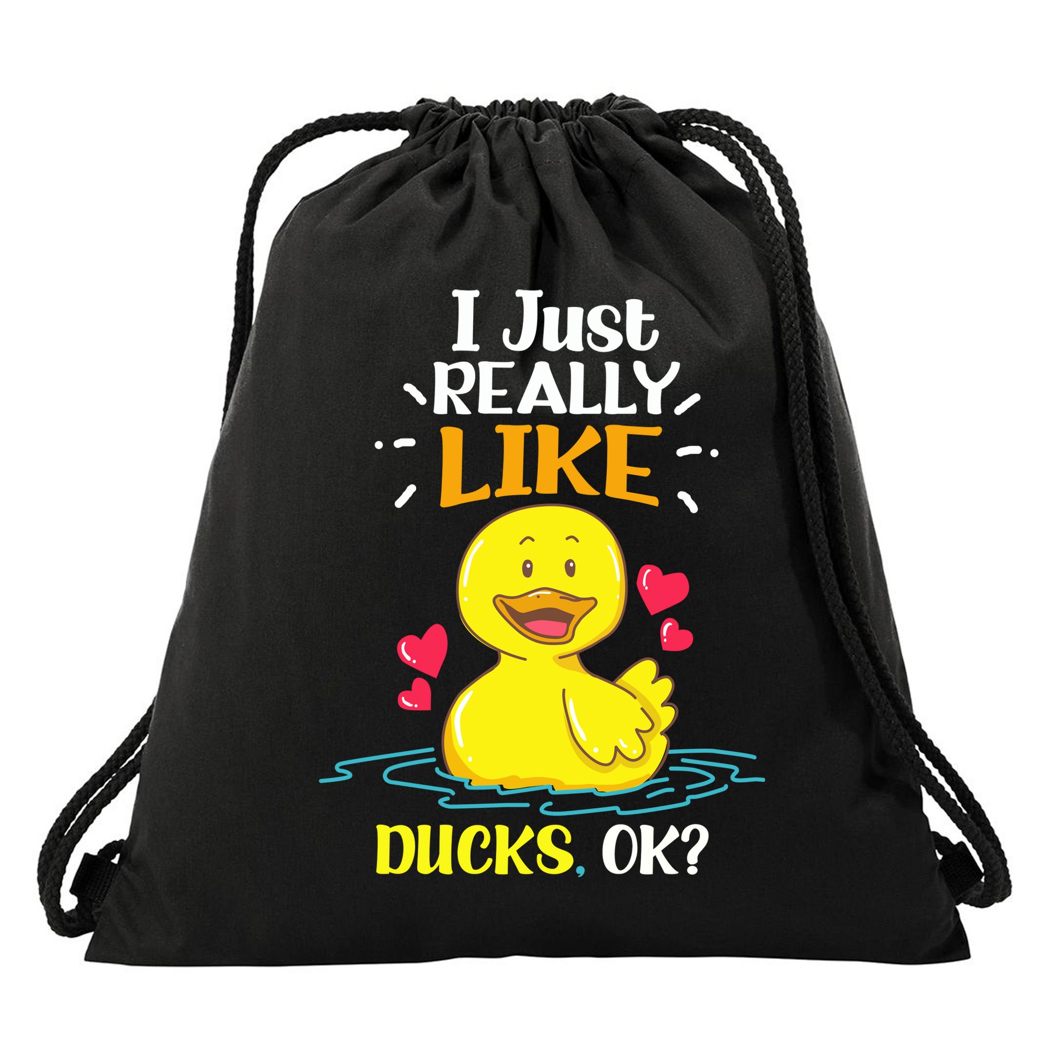 Funny Duck Ducks Rubber Gift Drawstring Bag