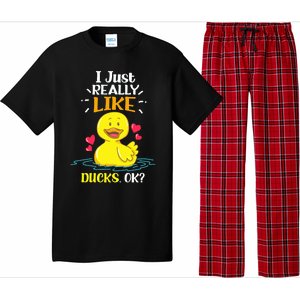 Funny Duck Ducks Rubber Gift Pajama Set