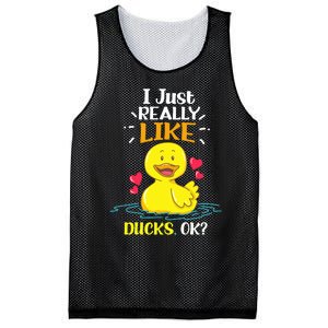 Funny Duck Ducks Rubber Gift Mesh Reversible Basketball Jersey Tank