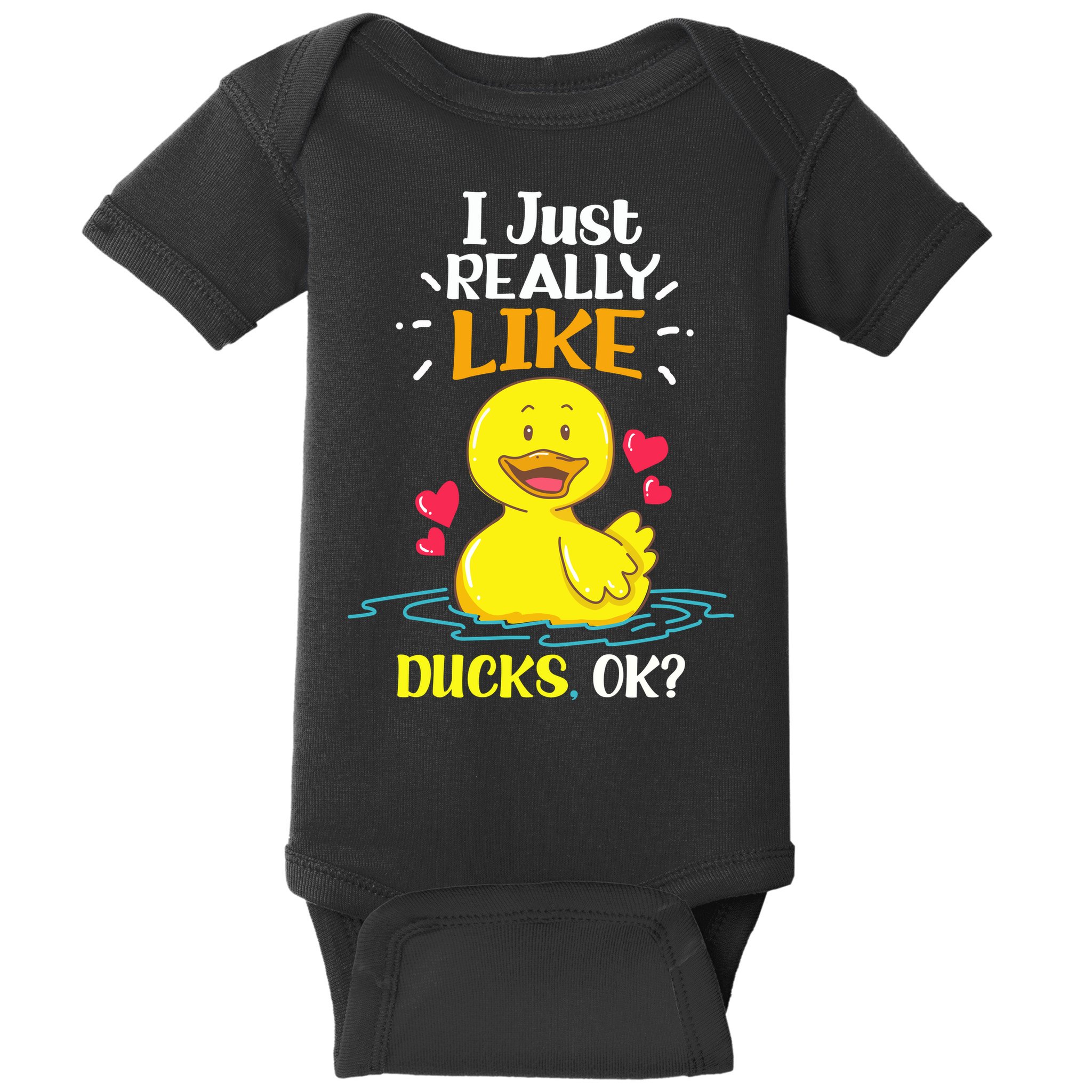 Funny Duck Ducks Rubber Gift Baby Bodysuit