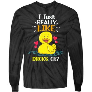 Funny Duck Ducks Rubber Gift Tie-Dye Long Sleeve Shirt