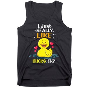 Funny Duck Ducks Rubber Gift Tank Top