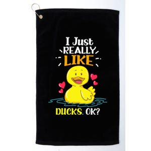 Funny Duck Ducks Rubber Gift Platinum Collection Golf Towel