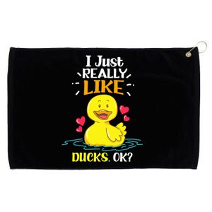 Funny Duck Ducks Rubber Gift Grommeted Golf Towel