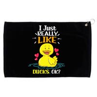 Funny Duck Ducks Rubber Gift Grommeted Golf Towel