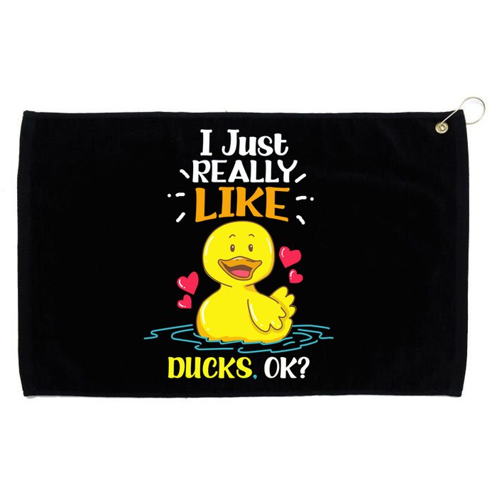 Funny Duck Ducks Rubber Gift Grommeted Golf Towel