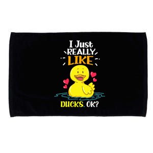 Funny Duck Ducks Rubber Gift Microfiber Hand Towel