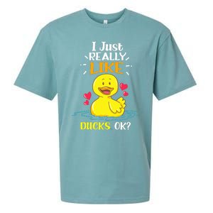 Funny Duck Ducks Rubber Gift Sueded Cloud Jersey T-Shirt