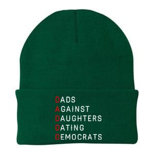 Funny Daddd Dads Against Daughters Dating Democrats Knit Cap Winter Beanie