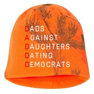 Funny Daddd Dads Against Daughters Dating Democrats Kati - Camo Knit Beanie