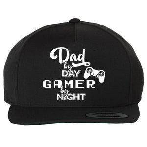 Fathers Day Dad By Day Gamer By Night Wool Snapback Cap