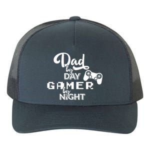 Fathers Day Dad By Day Gamer By Night Yupoong Adult 5-Panel Trucker Hat