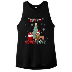 Funny Doxie Dog Lover Dachshund Christmas Gift Ladies PosiCharge Tri-Blend Wicking Tank